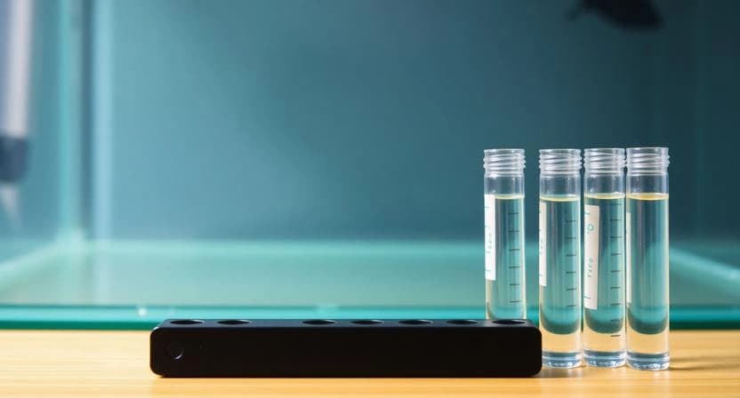 Testing aquarium water parameters during the cycling process