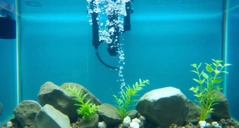 Illustration of aquarium cycling concept and balanced tank environment