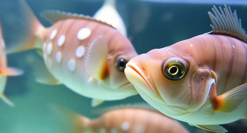 Fish showing signs of disease