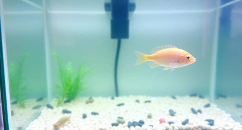 Healthy aquarium environment showing fish adapted well to their new tank